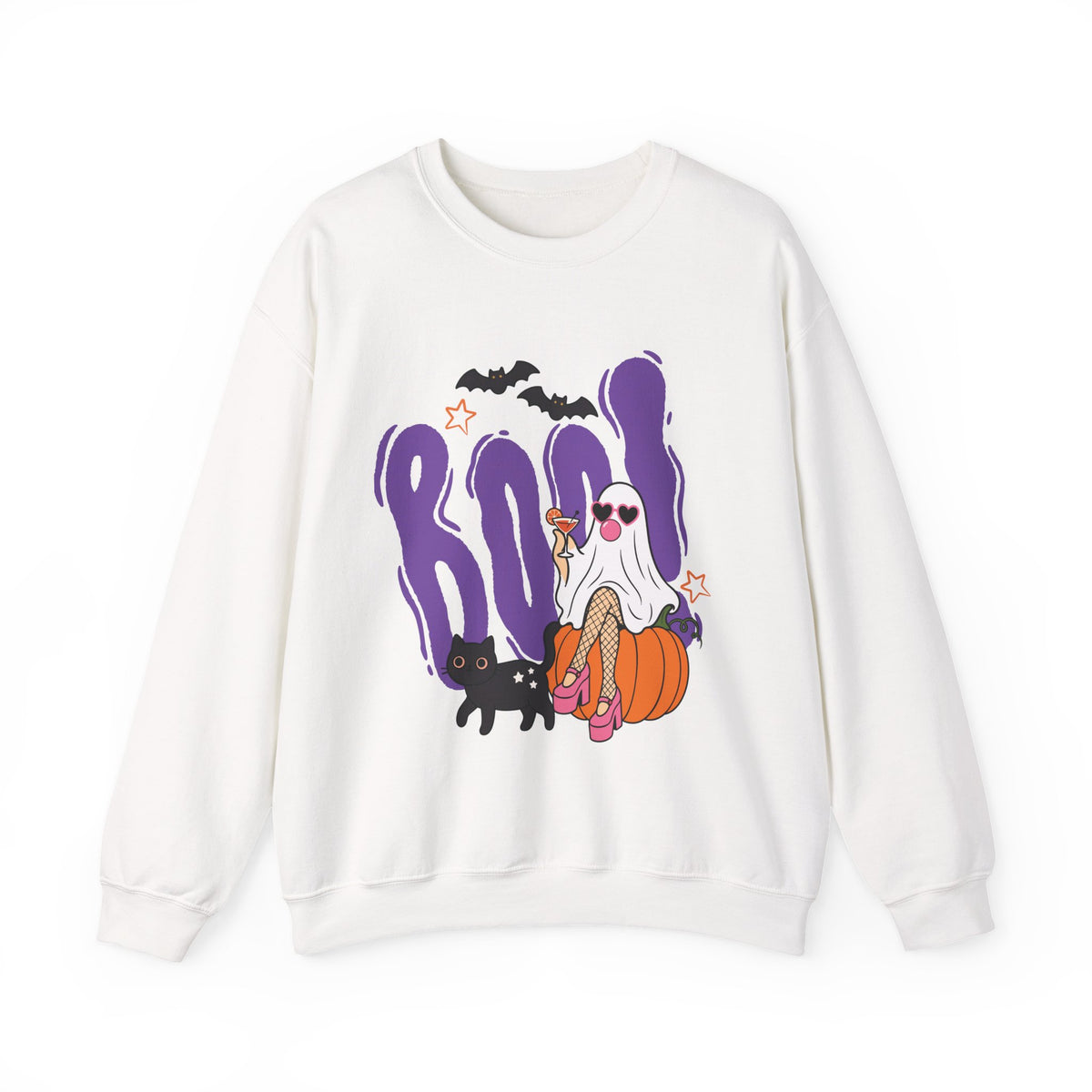Cute BOO Ghost Pumpkin Sweatshirt